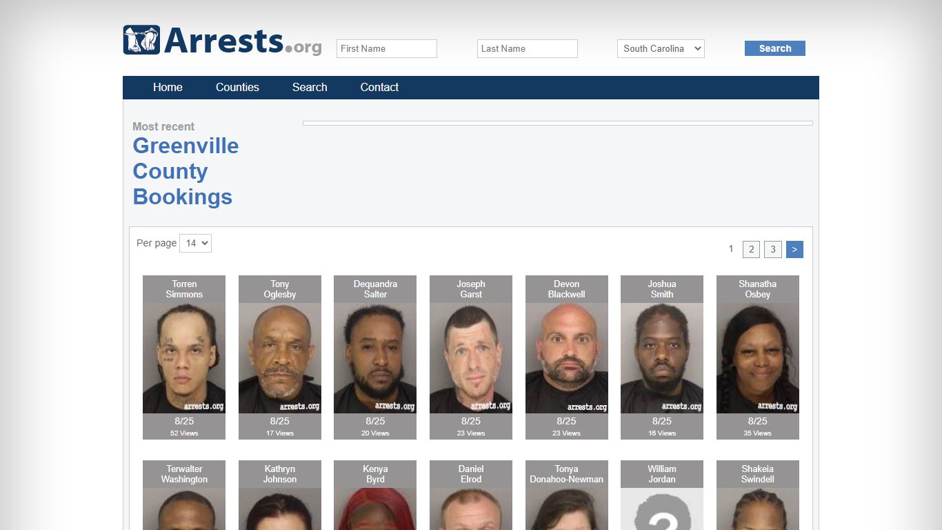 Greenville County Arrests and Inmate Search